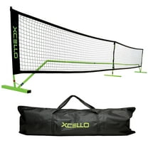 Xcello Sports Portable Pickleball Net System with Carry Bag Black/Green (XS-PB-NET-1)