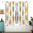 thumbnail image 2 of Bees with Leaves Curtains Black Out Curtains for Sliding Glass Doors Bedroom Living Room Bathroom 2 Panels Set, 2 of 5