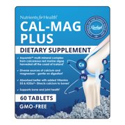 Rawleigh Cal-Mag Plus with Aquamin Calcium & Magnesium for Healthy Bones & Teeth, 60 Count