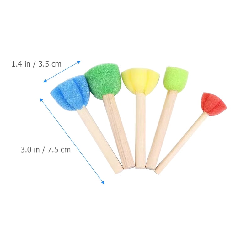 120 Pcs Foam Paint Brushes, 2 Inch Foam Brush For Painting, Bulk Sponge Brushes With Wood Handles, Art Paintbrushes Set For Staining, Varnishing, Finishing, Touchup And DIY Craft Projects
