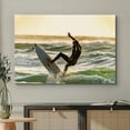 thumbnail image 2 of wall26 Canvas Print Wall Art Surfer on The Ocean Waves at Sunset Sports Athletes Photography Realism Contemporary Scenic Urban Multicolor Ultra for Living Room, Bedroom, Office - 12"x18", 2 of 5