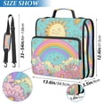 thumbnail image 2 of FORMRS Zipper Binder with Shoulder Strap 2-inch Ring 500 Sheet Capacity File Bag, Retro Blue Rainbow, 2 of 5
