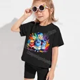 thumbnail image 5 of Camiseta de manga corta con estampado de dibujos animados para niñas, ropa Kawaii de verano, ideal para regalo, 2 unidades, 5 of 5