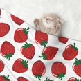 thumbnail image 2 of Pofeuu Hand Drawn Strawberry Print Puppy Blanket,Dog Blankets,Pet Blanket Cozy Cat Blankets for Indoor Cats, Fuzzy Pet Blanket for Kitten Doggy Dog Blankets-Large, 2 of 8