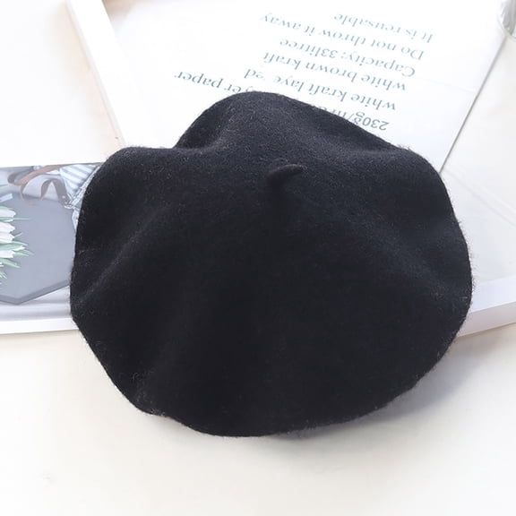 CFMIURAN, Women's Winter French Beret - Classic Solid Color Knit Beanie for Cold Weather, Soft Warm Beret Cap for Daily Outdoor Wear, Fashion Casual Bonnet for Ladies
