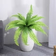 thumbnail image 5 of Clearance! Liulin Fake Boston Fern Artificial Plants Outdoor, UV Resistant Faux Ferns Plastic Greenery Shrubs, Artificial Ferns Shrubs for Home Gardens Patio Yards Porch Spring Decor, 18 Branches, 5 of 9