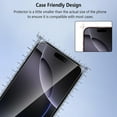 thumbnail image 3 of 2 Pack Screen Protector Matte Tempered Glass for iPhone 16 Pro Max - HD Clear Full Cover (Fingerprint Unlock) 9H Hardness Case Friendly, 3 of 6