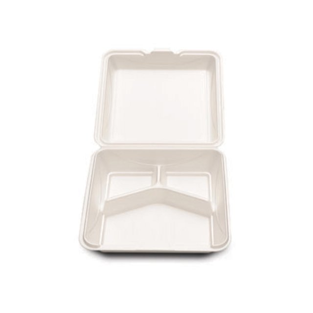 Enviroware 9" White Foam Hinged ToGo Container, Case