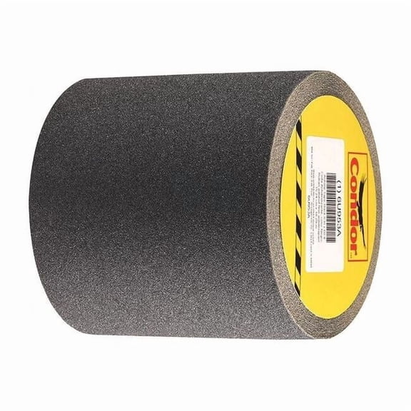 Anti-Slip Tape Polyester 80 Grit Size, Black, 6" W x 60 ft. L, 28 mil Thick