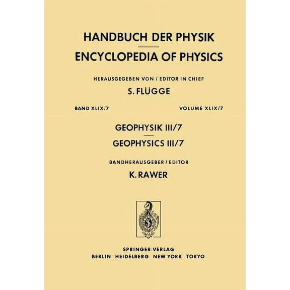 Geophysik III / Geophysics III, (Paperback)