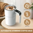 thumbnail image 6 of Automatic Magnetic Stirring Coffee Mug with Temperature Display, USB Rechargeable Self Stirring Coffee Mug with Lid for Office Home Travel, 6 of 8