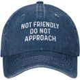 thumbnail image 1 of Not Friendly Do Not Approach Hat for Men Dad Hat Trendy Hats, 1 of 7