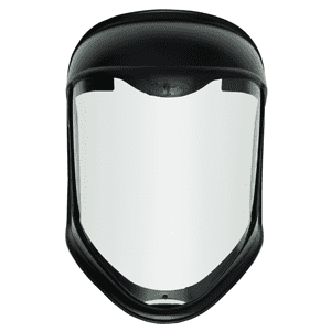 black face shield visor
