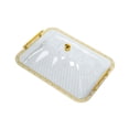 thumbnail image 4 of Bandeja para servir platos de aperitivos de frutas con asa y tapa, bandeja impermeable para cosméticos, bandeja para baratijas de joyería, decoración M, 4 of 8