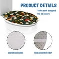 thumbnail image 6 of ZIATUBLE Mushroom Daisy Toilet Lid Seat Cover Plant Leaves Toilet Seat Lid Covers Soft for Bathroom Decorative Toilet Seat Covers Lids with Stretch Edges Toilet Protective Cover, 6 of 6