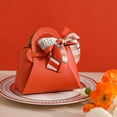 thumbnail image 7 of Walbest Mini Beautiful Candy Bag with Bowknot Decor, Handmade Festive Faux Leather Gift Box for Wedding Party, 5.12" x 4.72" x 2.17", 7 of 7