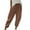 Brown, variant on HVOBTTY Women's Straight Leg Pants, Fall Pants for Women, Women's Casual Solid Color Drawstring Linen Like Everyday Wear Long Pants with Pockets Beige,XXL