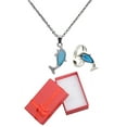 thumbnail image 4 of Collar largo colgante de delfines Hugo, 4 of 10