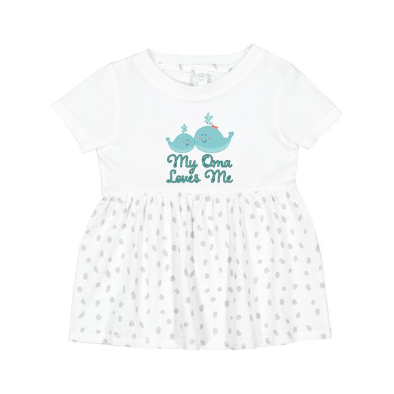 Inktastic My Oma Loves Me Fish Girls Baby Dress