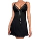 thumbnail image 1 of Señoras Linda Chica Sólido Lencería erótica Profundo V Costura Pijamas Falda con tirantes Fridja nalpqowj41933, 1 of 9