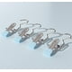 thumbnail image 1 of Perchas de acero inoxidable para ropa, paquete de 20 - Clips de pantalones giratorios multifunción de 360° con puntas de goma antideslizantes, organizadores de armario que ahorran espacio para, 1 of 1