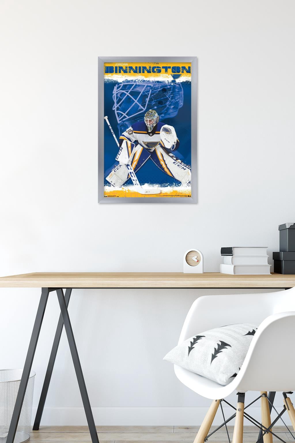 NHL St. Louis Blues - Jordan Binnington 19 Wall Poster, 14.725" x 22.375", Framed