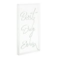 thumbnail image 2 of Best Day Ever 11.75" X 23.63" Contemporary Glam Acrylic Box USB Operated LED Neon Light, White, 2 of 7
