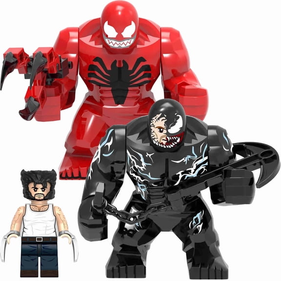Venom Action Figures Carnage Devastating Figurines Set(3 Pack)Birthday Gift Cake Topper Party Decorations