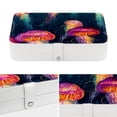thumbnail image 4 of Jellyfish PU Leather Jewelry Box Organizer with Removable Compartment - Portable Decorative Jewelry Boxes, 4 of 6