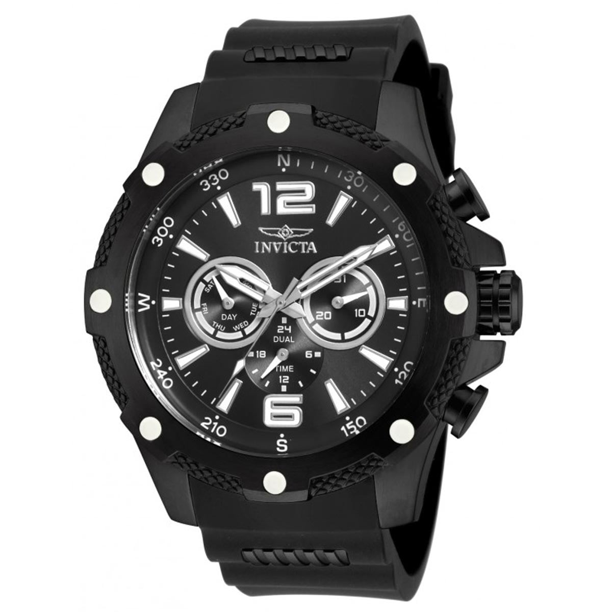 Invicta I Force Charcoal Dial Black Polyurethane Men s Watch 19656 Walmart