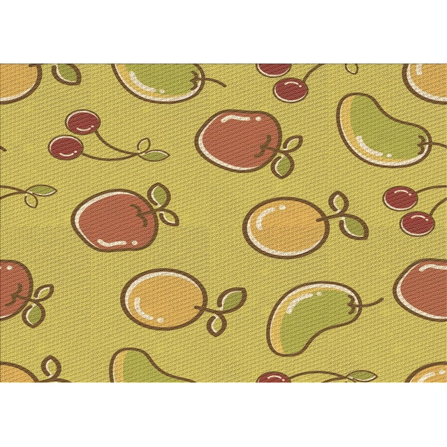 Ahgly Company Machine Washable Indoor Rectangle Transitional Bright Gold Yellow Area Rugs, 8' x 12'
