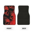 thumbnail image 2 of Pofeuu Red And Black Abstract Skull Print Car Foot Mat Set of 4 Pieces - All-Weather Full Set Floor Mats for Cars Trucks SUVs, 2 of 7