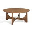 thumbnail image 6 of SAFAVIEH Couture Sasha Mid-Century Round Oak Veneer Coffee Table, Medium Oak, 6 of 12