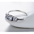 thumbnail image 2 of Women Sterling Silver Ring Vintage Micro Inlay Zircon Geometric Retro US Size 6 925 Individually Packed In Box, 2 of 5