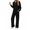 Black, variant on Solid Two-piece set Women Fashion Long Sleeve Zipper Sweater Pullover Tie up Pocket Wide Leg Pant Suit Loose Casual Sport Sets
