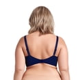 thumbnail image 5 of Curve Muse Women's Plus Size Minimizer Lace Full Coverage Unlined Wireless Bra-2Pack-Navy,White-48DD, 5 of 6