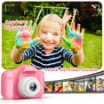 thumbnail image 3 of Cámara digital GPOSY para niños, 48,0 MP, 1080P HD, con tarjeta SD de 32 GB, rosa, 3 of 7