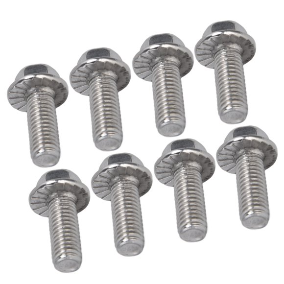 20Pcs M10x1.5 A2 70 Stainless Steel Flanged Hex Head Bolt Kit Standard Sizes High Strength with 10mm Thread Diameter for Fine Installation