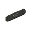 Personalized Personalize with Monogram Compact Stainless Steel All Black Locking Pocket Knife 3.5" Long