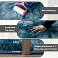 thumbnail image 6 of SARAG Fluffy Rug for Living Room,4x6 Tie-Dye Peacock Blue Modern Minimalist Home Decor Carpet for Bedroom Childrens Room Nursery, 6 of 7