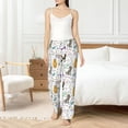 thumbnail image 5 of Uemuo Colorful Poodle Dog Pattern Women's Wide Leg Palazzo Lounge Pants with Pockets Light Weight Loose Comfy Casual Pajama Pants-Medium, 5 of 9