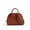 Caramel Brown, variant on Medium Dome Shell Handbag, 2 Ways Hand Crossbody Leather Purse, Black