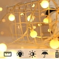 thumbnail image 3 of Dinohhi Outdoor/Indoor String Lights, 6M 40 LEDs Waterproof, Battery Operated, 8 Modes with Timer Remote Control, for Garden, Wedding, Party, Christmas, Halloween Decoration (Warm White) [Energy Class, 3 of 7