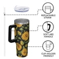 thumbnail image 4 of OBREWU Sunflower Tumbler with Handle and Lid,40oz Sunflower Double Wall Vacuum Insulated Tumbler,Sunflower Cups Gift for Women and Men, 4 of 7