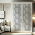 thumbnail image 6 of S4Sassy Patchwork Stitch Print Wallpaper - Asian Style Wall Covering, 25" x 240" Self-Adhesive Textured Vinyl Wallpaper, Decorative Wall Wrap, Easy DIY Wall Covering For Bedrooms - Grey, 6 of 6