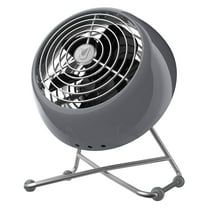 Vornado VFAN Mini Modern Vintage Fan for Desk & Bedroom, 2 Speeds, Retro Fan, Storm Gray