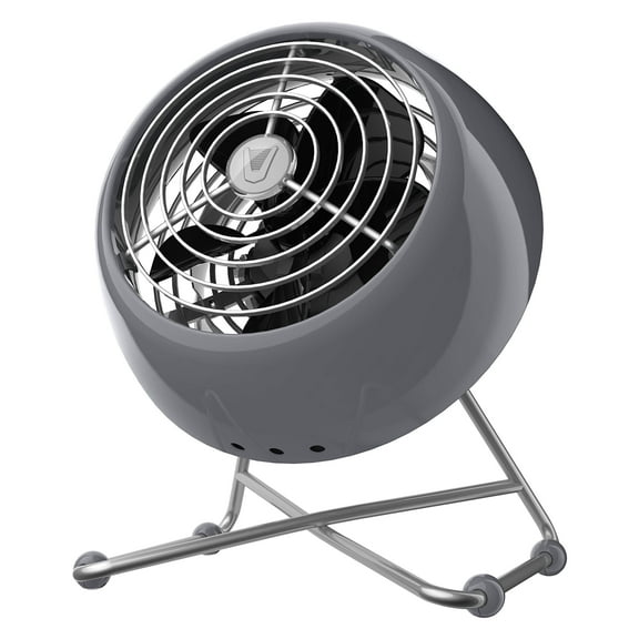 Vornado VFAN Mini Modern Vintage Fan for Desk & Bedroom, 2 Speeds, Retro Fan, Storm Gray