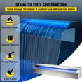 thumbnail image 3 of VEVOR Pool Fountain Stainless Steel Pool Waterfall 11.8" x 4.5" x 3.1"(W x D x H) with LED Strip Light Waterfall Spillway with Pipe Connector Rectangular Garden Outdoor, 3 of 9