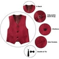 thumbnail image 3 of Lycody Boy's Suit Vest with Bowtie and Tie Kids Suits for Teen Adjustable Back Strap Vest Set Tie and Bowtie for Wedding Graduate Prom Party, 3 of 6