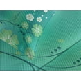 thumbnail image 4 of Ambesonne Green Flower Quilted Bedspread Set 3 Pcs, Dreamy Flora Flows, King Size, Pistachio Turquoise, 4 of 5